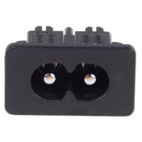 Special Offers High Quality 5Pcs/Lot AC250V 2.5A Iec320 C8 Male 2 Pins Power Inlet Socket Connector 2.7 X 1.5 X 2.1Cm