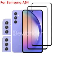 Annisoul Shop กระจกนิรภัย9D หน้าจอ A54สำหรับ Samsung Galaxy,ฟิล์มสำหรับ Samsung เลนส์กล้องถ่ายรูปนิ่ม Samsung Galaxy ฟิล์ม54