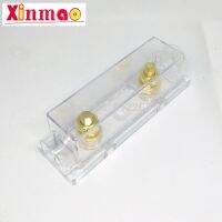 1p Transparent Gold Plating AMP ANL Fuse Holder（No Fuse) Distribution in line 0 4 8 GA Positive With Fork Bolt ANL Fuse Fusible