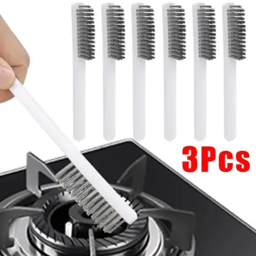 3-piece Gas Stove Cleaning Brush Set, Range Hood Rust Removal Wire Brush,  Faucet Sink Gap Brush