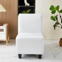 ♀▧ Elastic Plain Fat Sofa Chair Cover Armless Single Sofa Cover Coffee Shop All-inclusive Fat Stool Cover For Living Dinner Room