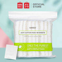 MINISO สำลีแผ่น ทำความสะอาดหน้า แยกชั้น (180 แผ่น)