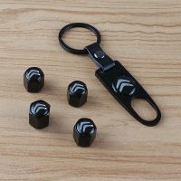 Style Car Wheel Tyre Air Valve Caps With Key Chain Set Fit For Citroen Car Emblem Modified Nut hui