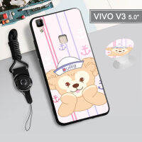 ?เคสซิลิโคน VIVO V5/V5S/Y66/Y67/1601/1713/1612/V5 Lite 1609/Y69/Y71/Y75/V7/1718/Y79/Y73/V7 Plus/ ฝาครอบโทรศัพท์มือถือ1716/1726นิ่มลายการ์ตูนด้วยตัวยึดแหวนรูปแบบเดียวกันและเชือก