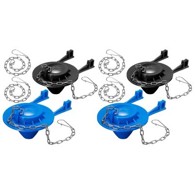 4 Pieces Toilet Flapper Replacements 2 Inch Toilet Flapper Stopper Water Saving Flappers with 4 Pieces Toilet Chains