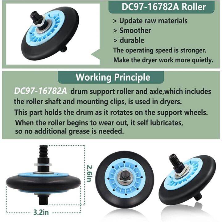 dryer-repair-kit-includes-dc97-16782a-dryer-roller-includes-dc93-00634a-idler-pulley-includes-6602-001655-dryer-belt-for-samsung-dryer