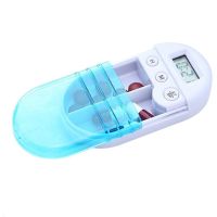 Portable Electronic Digital Pill Box Timer with Alarm Smart Pill Case Reminder with 2 Compartments