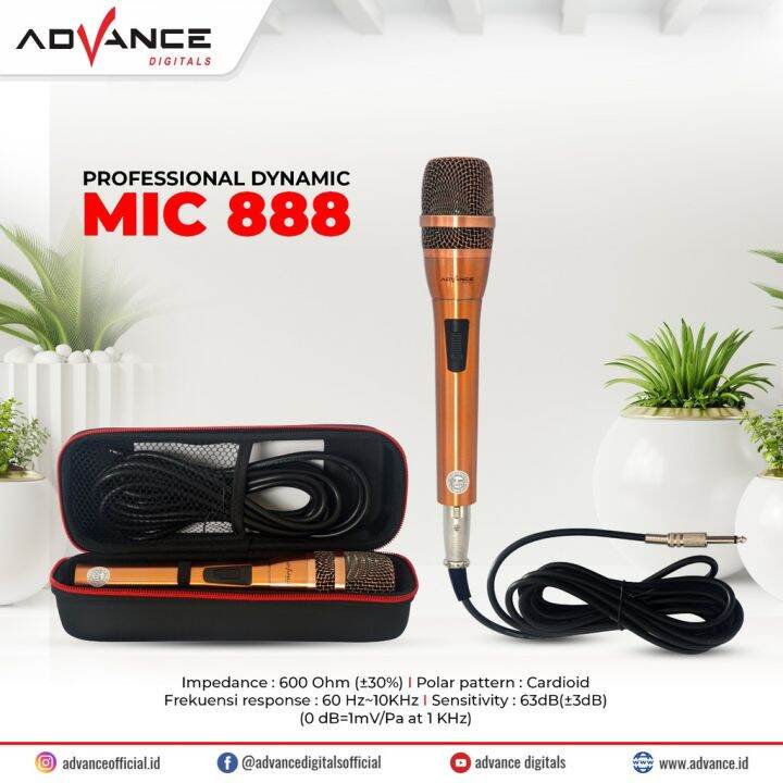 Advance MIC 888 Karaoke Profesional Dynamic Microphone Lazada Indonesia