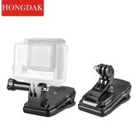 ⊙♨✗ หมุนได้ 360 องศากระเป๋าเป้สะพายหลังกระเป๋าคลิป J Hook Hat Clip Mount สำหรับ GoPro Hero 10 9 8 7 6 5 อุปกรณ์เสริมโทรศัพท์คลิป Clamp Mount