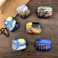 {L electronic shell} กรณีสำหรับ Airpods 1 2 3 Pro Van Gogh ภาพวาดสีน้ำมันงานศิลปะปกฮาร์ด TPU กรณีสำหรับ iPhone Airpods2หูฟังปกเกราะป้องกัน