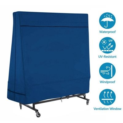 【CW】 Table Tennis Dust Cover Oxford Outdoor Rainproof Uv Protection Storage With