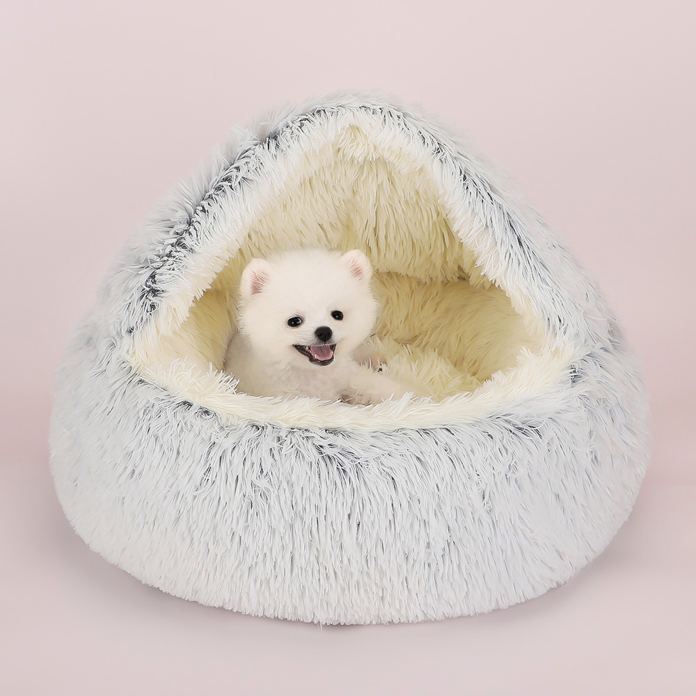 Bear Claw Plush Pet Bed,Small Cats and Dogs Round Donut Cuddle Nest Warm Cozy Sleeping Bag,Kitty Teddy Kennel Pillow 