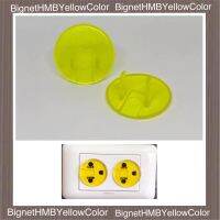 H.M.B. Plug Outlet‼️ ที่อุดรูปลั๊กไฟ Yellow Color สีเหลืองใส  (Safety protection 2plug &amp; 3plug safety) 10,20,30,40,50 Pcs.