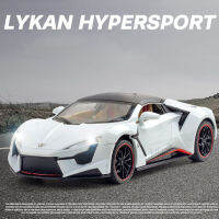 124 Lykan Hypersport ซูเปอร์รถสปอร์ตล้อแม็ก D Iecast รถของเล่นรุ่นที่มี4ประตู Opend แสงเสียงยานพาหนะของขวัญของเล่นสำหรับเด็ก