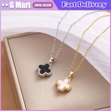 Shop Four Leaf Clover Necklace White with great discounts and prices online  - Oct 2023