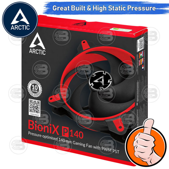 coolblasterthai-arctic-pc-fan-case-bionix-p140-red-pressure-optimised-with-pwm-pst-size-140-mm-ประกัน-10-ปี