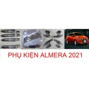 Combo phụ kiện Almera, ốp tay, ốp hõm, nắp bình xăng Nissan Almera