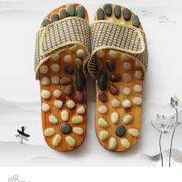 【hot】 Stone Foot Massage Sandals Slippers Wood Pebbles Acupuncture Mules Slide-ons Acupoint Feet Reflexology Spa