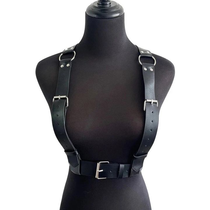 Leather Body Harness Bondage Gothic Garters Bdsm Punk Sword Belt Sexy Lingerie Women Vest Suspender Accessories Rave Clothing