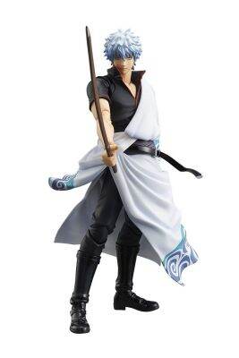 GINTAMA Sakata Gintoki ตุ๊กตาขยับแขนขาได้อนิเมะเคลื่อนย้ายได้,หุ่นสะสมของเล่น PVC 18ซม. สำหรับเป็นของขวัญให้เพื่อน