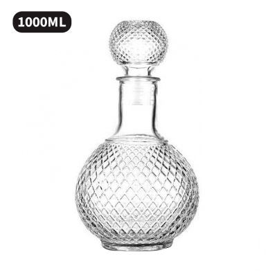 Upscale Wine Bottle Whiskey Champagne Beer Drinking Glass Bottle Decanter Liquor Alcohol Carafe Jug Barware Bar Accessories