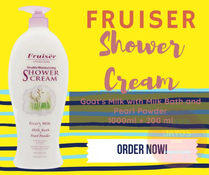 Fruiser Double Moisturising Shower Cream Goat's Milk 1000mL + 200ml