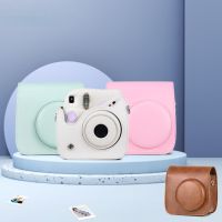 เคสกล้องถ่ายรูปแบบพกพาสำหรับ Fujifilm Instax Mini 7 Plus + สายพาดไหล่ปรับได้กระเป๋าหนัง PU