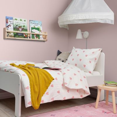 โปร ดี๊ ดี !!  เตียงเด็ก เตียงเสริมลูก SLÄKT สเลค โครงเตียงขยาย+พื้นระแนง, ขาว 80x200 ซม. เตียง เด็ก IKEA