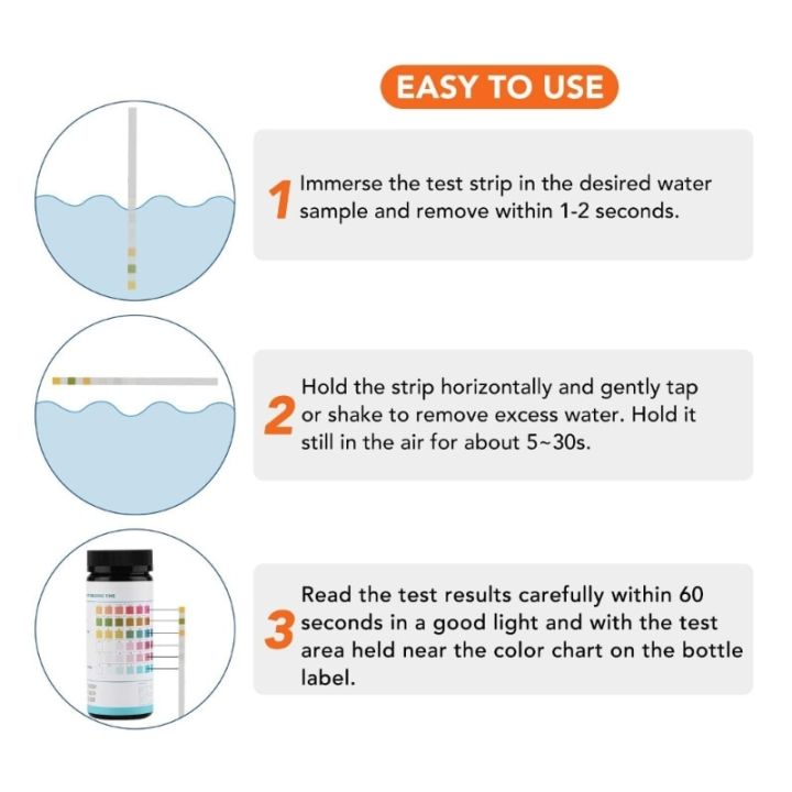 ชุดทดสอบน้ำน้ำดื่ม16อิน1แบบพรีเมี่ยม50แถบคุณภาพน้ำได้ดีใช้ในบ้านทดสอบกระดาษการทดสอบคุณภาพน้ำได้ง่าย