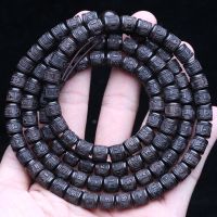 № Natural Ebony Tibetan Prayer Turning Wheel Six-Character 8Mm 108 Beads Mara Necklace Rosary Beads