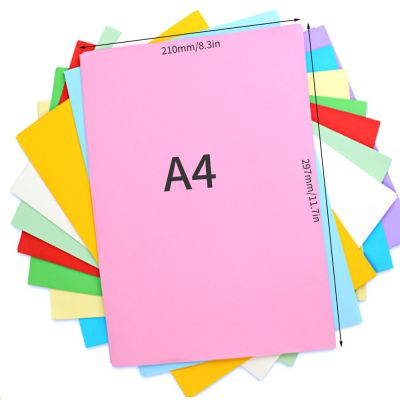 100แผ่น A4สีคัดลอกกระดาษ210X29 7มิลลิเมตร/8.3X11.7In เครื่องพิมพ์กระดาษ70GSM สำหรับคัดลอกพิมพ์เขียนงานฝีมือและกระดาษพับ