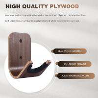 Skateboard Wall Mount Wood Skateboard Hanger Holder Rack Display for Skateboards and Longboards Electric Guitar Ukulele