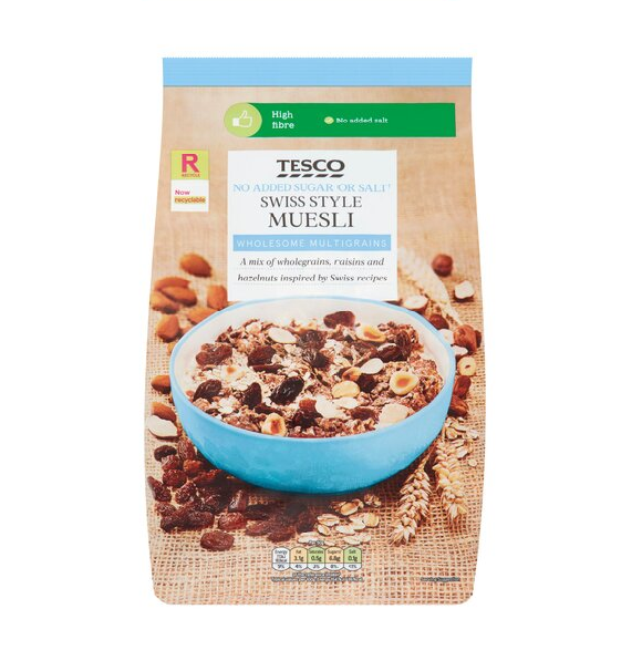 Tesco No Added Sugar Swiss Style Muesli 1Kg | Lazada PH