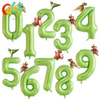 [A Great]ไดโนเสาร์40นิ้ว DinoNumber ฟอยล์ BalloonsParty ฮีเลียมบอลลูนเด็กทารกวันเกิด Baby Shower Globos ตกแต่ง