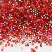 【LZ】 100Pcs 3mm Misto Facetada Quadrado Vidro Bead Solto Spacer Crystal Cube Beads para Fazer Jóias DIY Colar Pulseira Acessórios