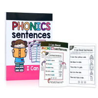 แบบฝึกหัดภาษาอังกฤษ I Can Read Phonics Sentence Practice Book Handy Book Worksheets for Kids Children Toddler Learn To Read Englsih Learning Workbook สมุดระบายสี ใบงานสำหรับเด็กก Spelling Long Short Vowels
