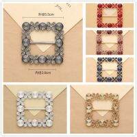 1 X Square Rhinestone Crystal Buckle Fit With Wedding Ribbon Belts