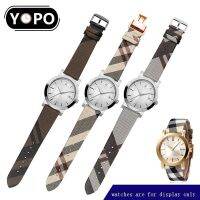 ⌚♝❍☜ Pattern Leather PU 12 14 16 20 22mm BURBERRY BU19384 Men And Chain