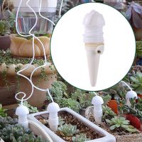 1Pc 2Pcs Ceramic Self Watering Spike Automatic Plant Drip Irrigation Water Stake Pot Plant Flower Root Deep Drip Watering Device