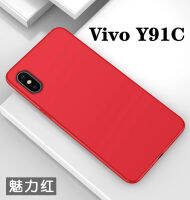 TPU CASE เคสวีโว่ Vivo Y91C / Y1S เคสซิลิโคน เคสนิ่ม สวยและบางมาก เคสสีดําสีแดง [ส่งจากไทย]