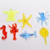 TPR Soft Material Decompression Starfish Octopus Shark Toy Sticky Marine Animal Toys For Children 39;day Promotional Gifts