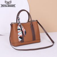 ROYAL BAGGER Women Top Handle Bags หนังวัวแท้ Totes กระเป๋าสะพายไหล่หญิงกระเป๋าถือขนาดใหญ่