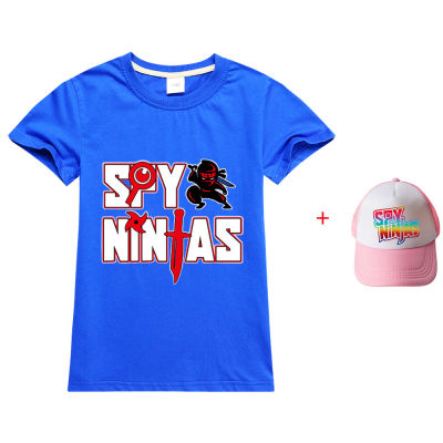 SPY NINJAS เสื้อยืดแขนสั้นการ์ตูนเสื้อผ้าเด็กสาวเสื้อแขนยาวเด็กผ้าฝ้ายการ์ตูนฤดูร้อน