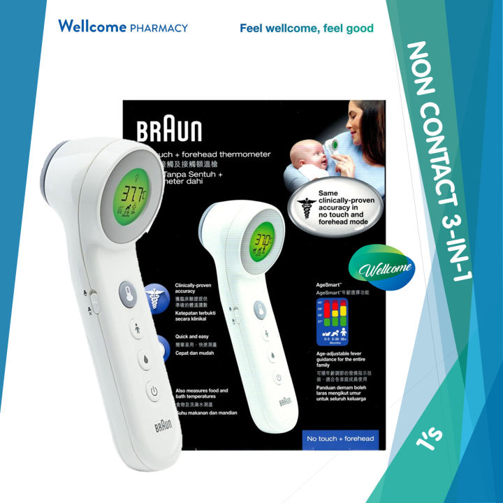 Braun No Touch Forehead Thermometer Bnt400 Lazada 5113