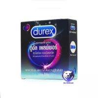 ** ไม่ระบุชื่อสินค้าหน้ากล่อง** DUREX Dual Pleasure ดูเร็กซ์ ดูอัล เพลย์เชอร์ ถุงยางอนามัย ขนาด 56 มม. ผิวไม่เรียบ แบบปุ่มและขีด (1กล่อง/3ชิ้น)