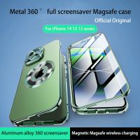 For iPhone 14 13 12 Pro Max Case Metal Aluminium Alloy 360 Full Screen Camera Protective Cases iphone Original Color Phone Cover