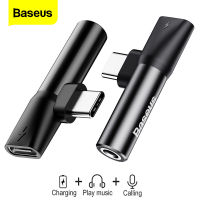 Baseus USB C to 3.5mm Jack Adapter 2 in 1 Audio splitter Type-C Charging Adapter for Xiaomi Mi 9 8 Huawei Mate 30 P30 Pro Charging Extension