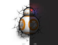 [ตลก] สร้างสรรค์สงคราม BB-8หุ่นยนต์ตัวเลขรุ่น3D โคมไฟติดผนังที่ไม่ซ้ำกันไฟ LED โคมไฟเครื่องประดับบ้านตกแต่งห้องของขวัญ