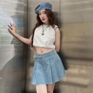 CARA Áo croptop cổ tròn không tay Miso có dây rút eo năng động
