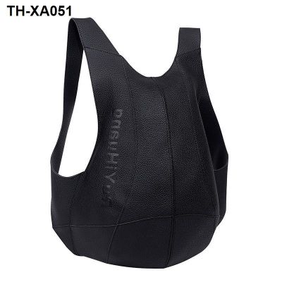 New street backpack anti-theft personality vest turtle shell large capacity bag men and women simple sports
